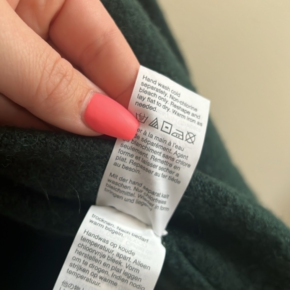 Madewell Cozy Walker Open Duster Cardigan Dark Forest Green Alpaca Merino Blend - Picture 6 of 8